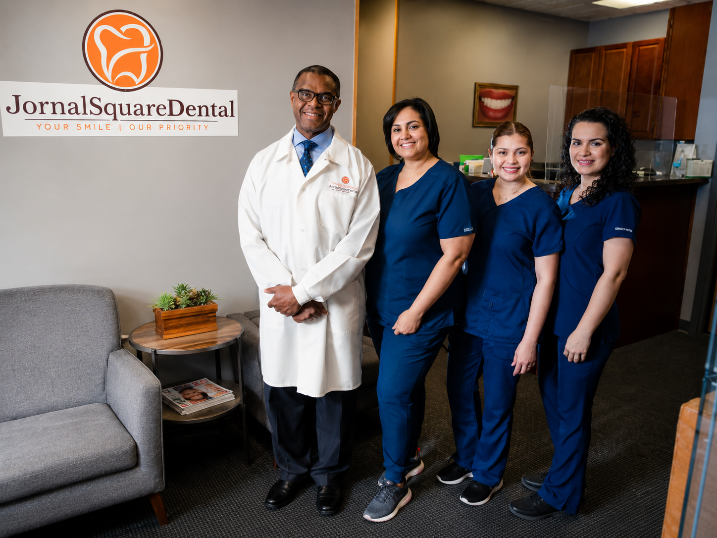 Dr. Rickerby and our dedicated smile team serving patients in Jersey City, Hoboken, Union City, Weehawken, Bayonne, North Bergen, and Guttenberg, NJ.
